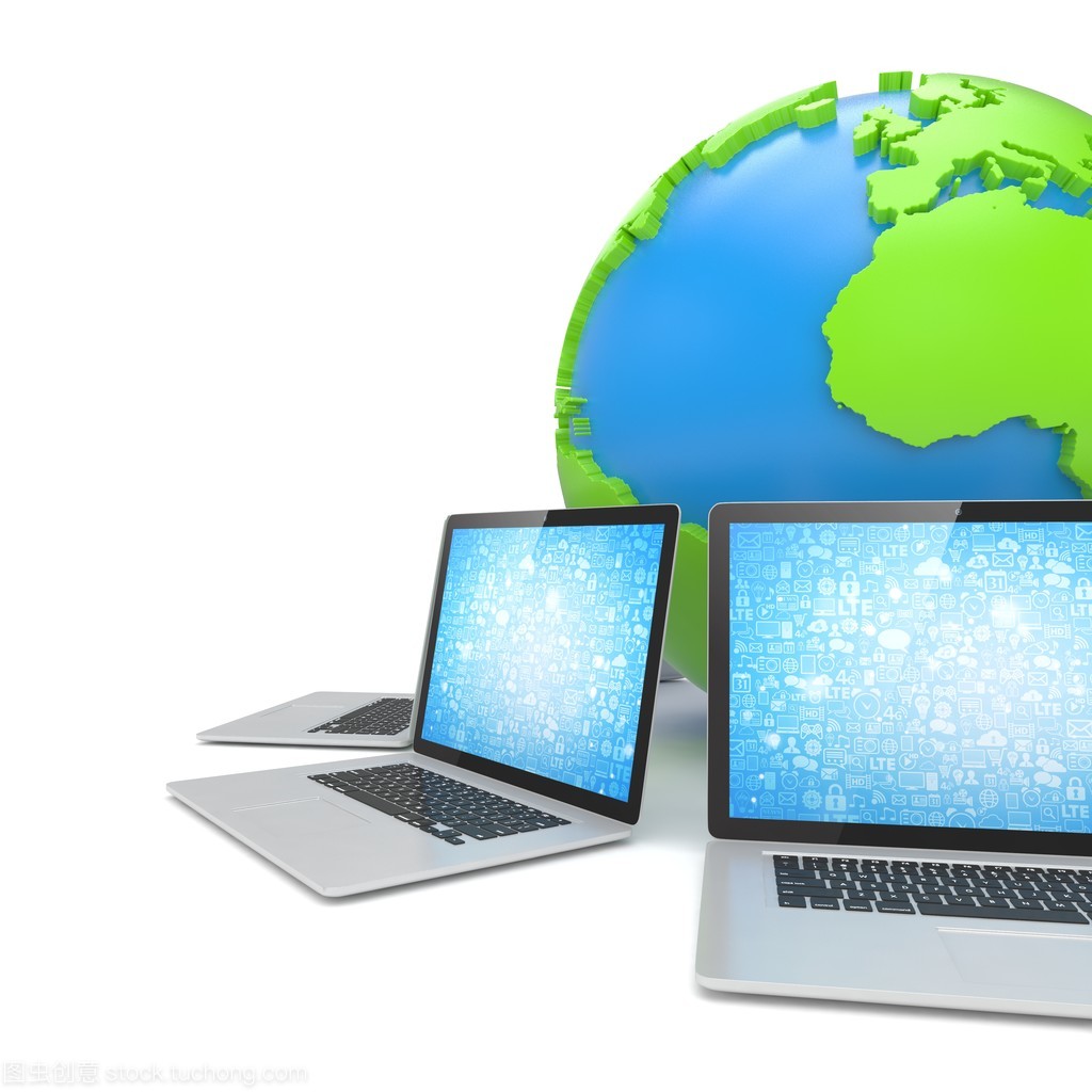 笔记本电脑与地球计算机网络